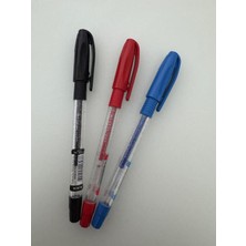 Pensan Jel Kalem Jely 1.0 mm Glıtter Simli 3lü Siyah Kırmızı Mavi