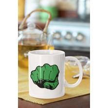 Kırmızı-Siyah Kuru Kafa Çizimi Baskılı Porselen Kupa Bardak