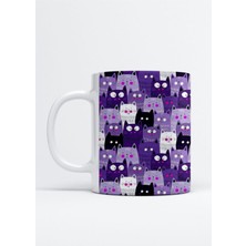 Sevimli Kediler Baskılı Kupa Bardak