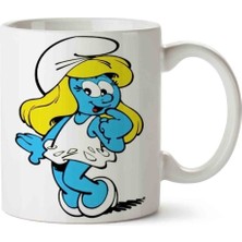 Şirine Şirinler Smurfette Porselen Kupa Bardak