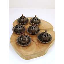 Venüs Shopping 6 Lı Mini Eskitme Osmanlı Temalı Koyu Renk Lokumluk Sunum