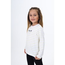 Toontoy Kız Çocuk Çizgili Tişört