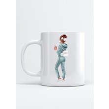 Influencer Blogger Kız Baskılı Porselen Kupa Bardak