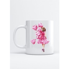 Kalpli Balonlar Baskı Porselen Kupa Bardak