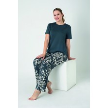 Confeo Kadın Viskon Bisiklet Yaka Kısakol Pijama Takım C840-910