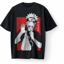 Bumeta Naruto Anime Stil Kakashi Ice Cream Japanese Japon Oversize Unisex Tişört T-Shirt