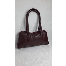 Kadın Parlak Deri Günlük Baget El ve Omuz Çantası