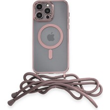 Evolvera Iphone 13 Pro Max Kılıf Divo Lazer Askılı Magsafe Kapak - Pembe