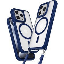 Evolvera Iphone 15 Pro Max Kılıf Enka Magsafe Silikon Kılıf - Lacivert