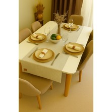 Buem Shop Pure Lines Dikey Çizgili Runner 45X120 cm | Dekoratif Masa Şeridi Masa Örtüsü