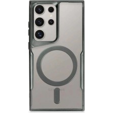 Evolvera Samsung Galaxy S23 Ultra Kılıf Boyi Magsafe Silikon Kapak - Yeşil