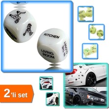 Hereveoyuncak Sex Zar Oyunu 1 Çift + 3D Araç Sticker Mermi ve Yara - 2li Set H5X0D7