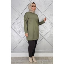 Pys Giyim Kadın Çiçekli Nervür Dikim Detaylı Tesettür Tunik