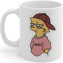Beyaz The Simpsons Girls Baskılı Kupa Bardak