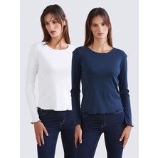 Lc Waikiki Yeni Sezon Bisiklet Yaka Kadın Body 2'li