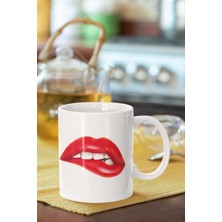 Dudak Baskılı Porselen Kupa Bardak