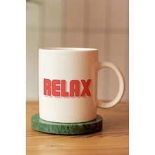 Relax Baskılı Seramik Kahve Çay Kupası