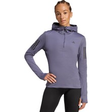 Adidas Performance JW9652 Own The Run Winterized Hooded Half-Zip