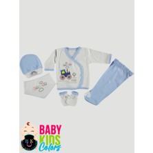 Baby Kids Colors Kutulu Arabalı Lüx Bebek Zıbın Seti Yenidoğan Hastane Çıkışı Bebek Giyim