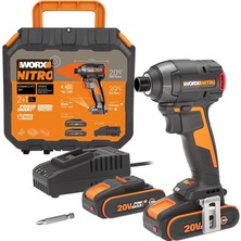 Mena Rise WX265 20VOLT 2.0AH Li-Ion Çift Akülü 200NM Kömürsüz Profesyonel Şarjlı Darbeli Tornavida