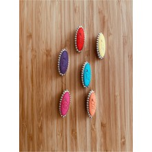 öztürk Kilitli Şal ve Eşarp Iğnesi. 6 Adet. Renkli. 18MM x 4 Cm.