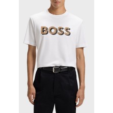 Boss Pamuklu Regular Fit Bisiklet Yaka Logolu T Shirt Erkek T Shirt 50551902 100