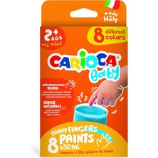 Mena Rise Bebek Parmak 8 Renk 8X50 ml Süper Yikanabilir 2+ Yaş
