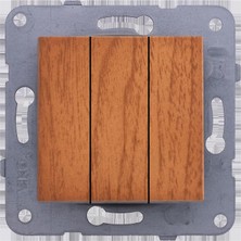 Mena Rise Novella/trenda Ceviz Üçlü Anahtar Mekanizma ve Düğme/kapak Vakumlu Paket