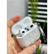 Mena Rise 3. Nesil ile Uyumlu Simli Kelebek Baskılı Özel Tasarım Kalın Silikon Koruyucu Kılıf - Kelebek