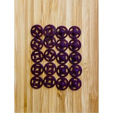 Kartopu Dikmeli Plastik Çıtçıt 1cm (10MM) 10'lu (10 Çift) Paket. Renk: Koyu Bordo.