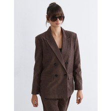 Lc Waikiki Yeni Sezon Kruvaze Yaka Kadın Kadife Blazer Ceket