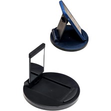 Mena Rise Sabitleyici Telefon Tablet Tutucu Stand Aynalı Açılır Kapanır Kapaklı (Siyah)