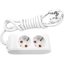 Mena Rise Multi-Let Ikili Priz Topraklı Kablolu Çocuk Korumalı 3 mt