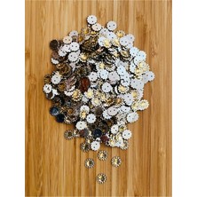 öztürk Oya, Havlu, Çeyizlik, Abiye Giyim Taş Görünümlü Plastik Pul. 1cm. 25GR. Tahmini 275-295 Adet Arası.