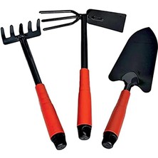 Mena Rise 3 Parça Bahçe El Aleti Seti, Tırmık, Çapa ve Kürek