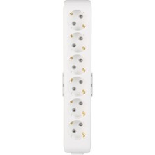 Mena Rise Pack Viko Multi-Let 6lı Topraklı Ç.k Klemensli Priz, Beyaz