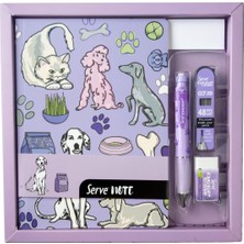 Mena Rise Defter Setı - Desenli Lavanta Özel Kutuda