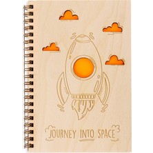 Mena Rise Yolculuk Tasarımlı Ahşap Kapaklı Defter