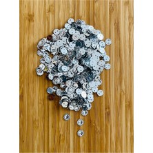 öztürk Oya, Havlu, Çeyizlik, Abiye Giyim Taş Görünümlü Plastik Pul. 1cm. 25GR. Tahmini 275-295 Adet Arası.