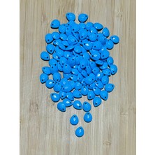 öztürk Mavi Renk Oya, Abiye, Takı, Örgü Plastik Gözyaşı Damla Boncuk. 25GR. Tahmini 195 Adet.