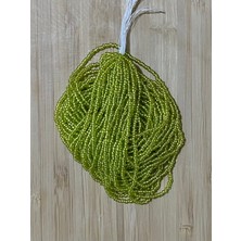 öztürk Renk: Fıstık Yeşili. Kum Boncuk Çekoslovakya, Adana, Hapishane Işi, Iğne Oyası Boncuğu 12DIZI.