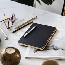 Mena Rise Siyah Karton Kapak 70 Yaprak 110 Gram Çizgili Not Defteri