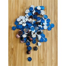 öztürk Taş Görünümlü Plastik Pul. EBAT:11MM. Tahmini 250 Adet. Renk: Gece Mavisi.