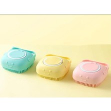 Mena Rise Monte Lua Çok Amaçlı Yumuşak Silikon Duş Lifi - Sabun Jel Şampuan Hazneli