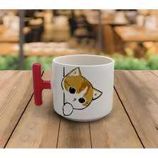 Latte & Espresso El Yapımı Haylaz Sevimli Yavru Kediler Baskılı T Kulp Kupa 200 ml