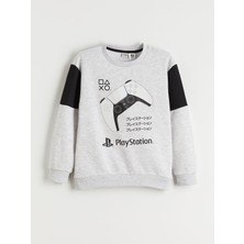 Lc Waikiki Yeni Sezon Bisiklet Yaka Playstation Baskılı Erkek Çocuk Sweatshirt
