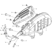Qj LTM125/VPS125 Egzoz Komple