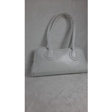 Kadın Parlak Deri Günlük Baget El ve Omuz Çantası