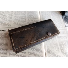 Mahfuz Crazy Gerçek Deri Tamamen El Emeği Özel Kalemleriniz Için Kalemlik Kalemkutu (8*18CM ) NLU63