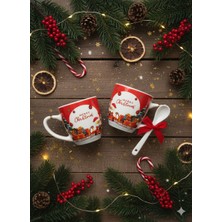 Dodomar Kutulu Noel Babalı - Kupa Çiftli Kaşıklı Yılbaşı Özel Set